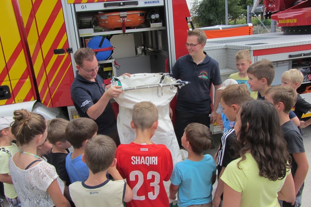 Kinderfeuerwehr am 03.09.16 zum Thema Rettung aus Höhen