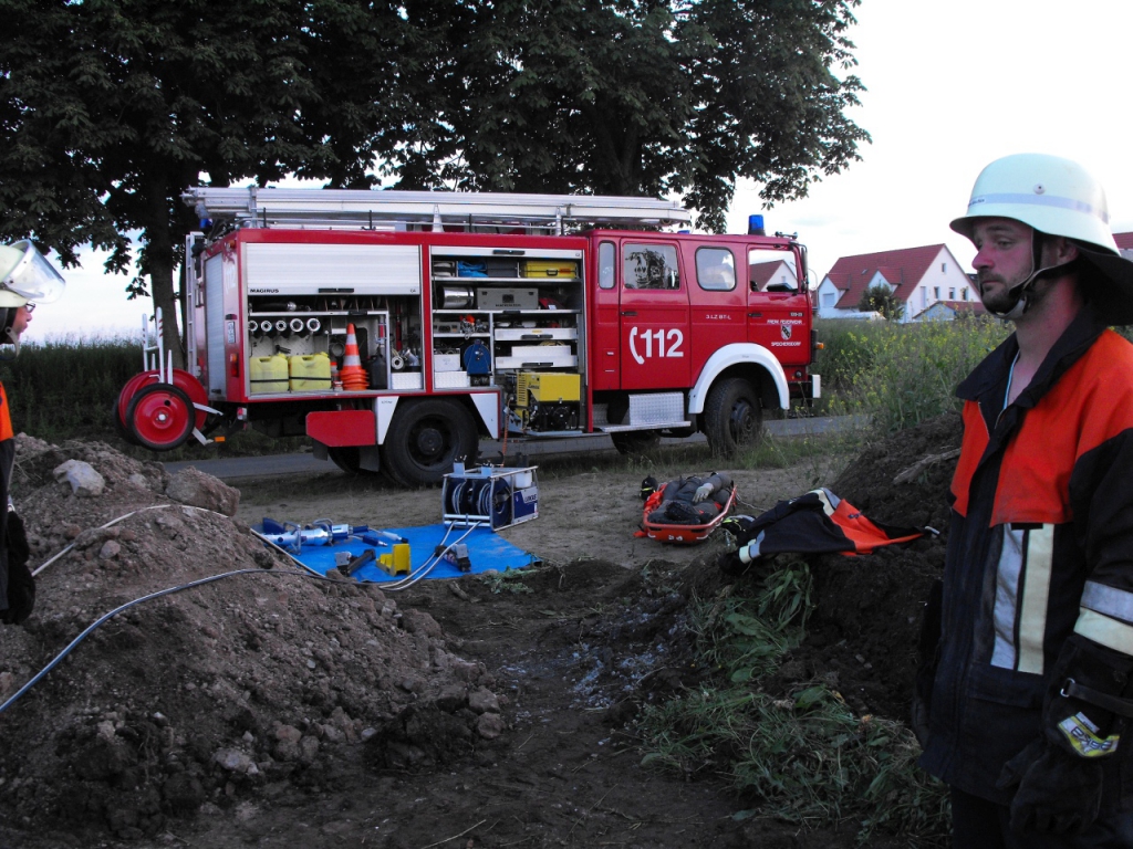 Übung Tiefbauunfall